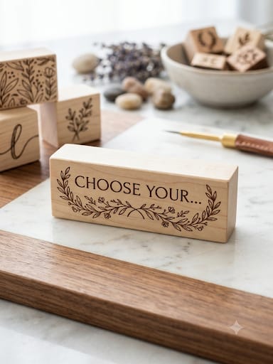A customise Wooden Accent & gift block