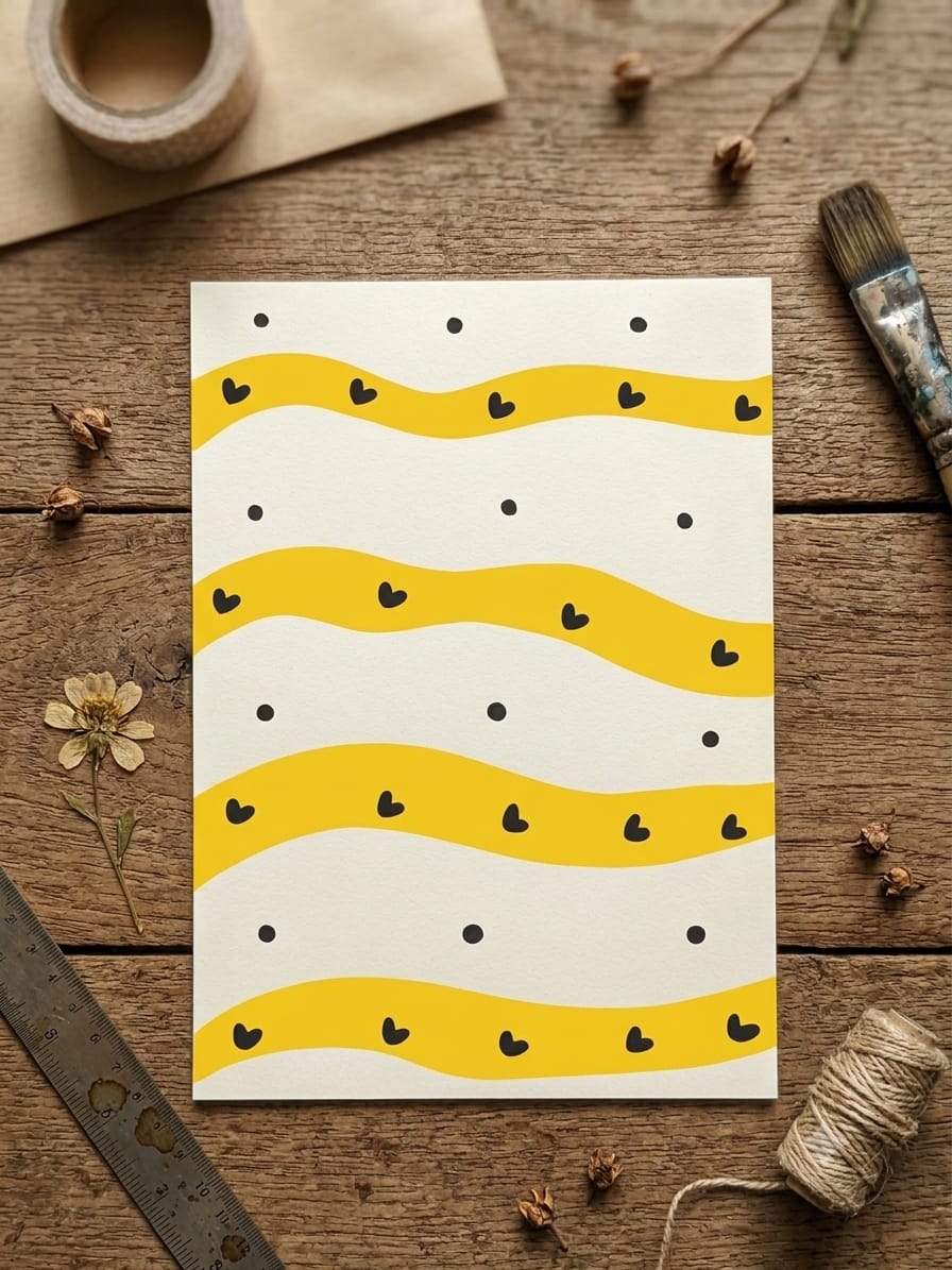 Beautiful decorated A4 sheet paper design